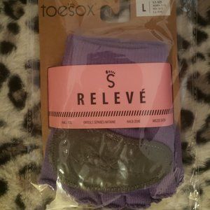 ToeSox Releve socks for yoga, dance, and barre, L